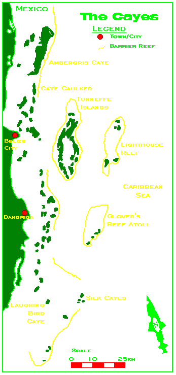 Cayes District Map