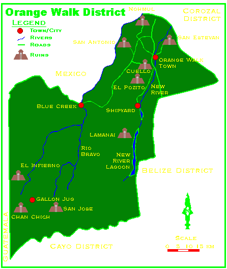 Orange Walk District Map